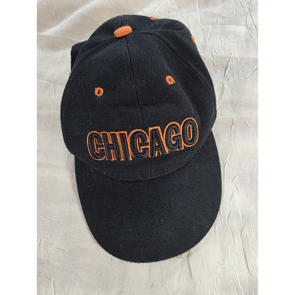 CHICAGO Hat, One Size, Black and Orange